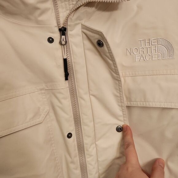 The North Face Men's White Puffer Coat Goose Down Interior Size 3XL - Picture 5 of 13